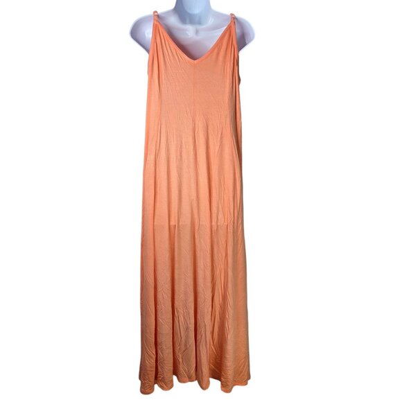 Torrid Adjustable Strap Peach Maxi Dress Rayon Blend Womens Size 1X 14-16 NWT - Picture 2 of 8